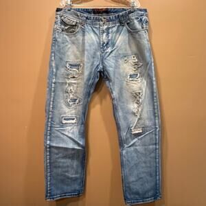 Vintage Vassari Jeans Patches on Holes by Vassari Mens Jeans 40x31 Unique